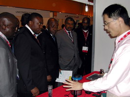 Exhibition in Kinshasa Congo in Oct.2007, Minister