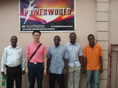 customer visiting in Accra,Ghana in August 2009